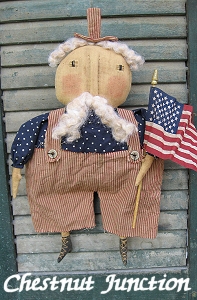 Uncle Sam Primitive Patriotic Americana Doll Pattern and e-Pattern